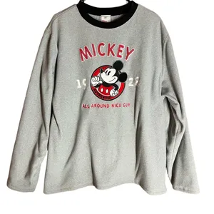 Disney Store Gray Fleece Mickey Mouse‎ to Crew Neck Long Sleeve Sweatshirt Large thumbnail 1