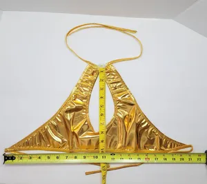 Super Sexy Metallic Gold Halter Style Top / Bra NWOT thumbnail 5