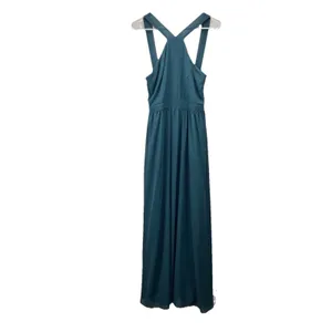 Lulus Air of Romance Forest Green Halter Gown Maxi‎ Dress Size LARGE thumbnail 5