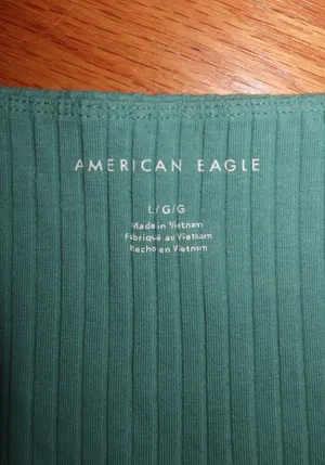 American Eagle Green Cropped Tank thumbnail 3
