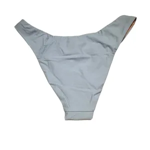 J. Crew Curved-Waist‎ Cheeky Bikini Bottom in Light Blue Sz S NEW thumbnail 2
