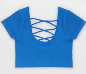 Aerie Seamless Cap Sleeve Bralette Top - Electric Blue thumbnail 1