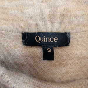 Quince Baby Alpaca Wool Diamond Stitch Crew Sweater Camel Women's Small HUBO01 thumbnail 3