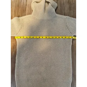Abercrombie & Fitch Women’s Turtleneck Sweater XS Beige Ribbed Knit Cotton Blend thumbnail 7