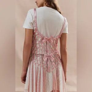 Urban Outfitters Ribbon Bow Fringe Top - O/S - Cream‎ - NWT thumbnail 5