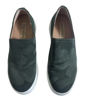 Steve Madden Zayna Camo Slip On Sneakers Green Platform Casual Shoes Size 7 thumbnail 1