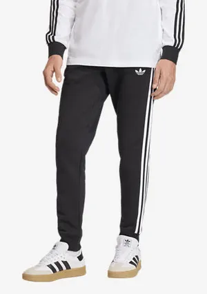 L Adidas Men’s Original adicolor 3 Stripes Black Jogger Pants Athleisure Sportswear Athletic thumbnail 1