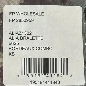 Free People Intimately Alia Bralette Bra X-Small Bordeaux Floral Lace Lingerie thumbnail 8