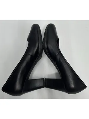 Tamaris Leather Pumps Heels Womens 40/9 Black Memory Foam insole shock absorber thumbnail 6