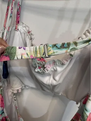 Decree Island Escape Floral Smocked Open One Piece Swimsuit Plus Size XXL thumbnail 7