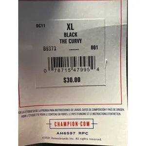 Champion The Curvy Sports Bra Black Moderate Support Racerback B9373 XL New thumbnail 2