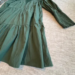 Tuckernuck Pomander Place Dress M Ceci Smocked‎ Long Sleeve Green Tiered Boho thumbnail 4
