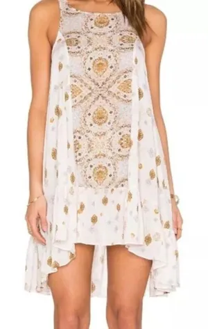 Intimately Free People Into You Tea Sleeveless Mini Slip Dress Beige Size S thumbnail 1