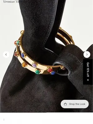 Veronica Beard Swing Embellished Ring Handle Black NWT thumbnail 10