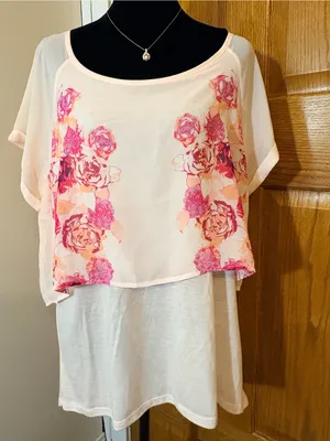 American Eagle Outfitters Blush Pink Crewneck Top thumbnail 5