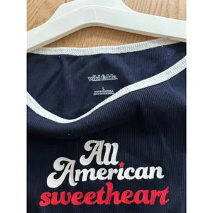 New Women’s Wild Fable “All American Sweetheart” ribbed tank navy size large thumbnail 3