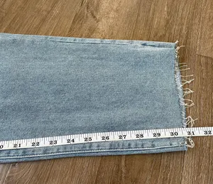 high rise straight leg distressed denim jeans women’s size 13/31 thumbnail 12