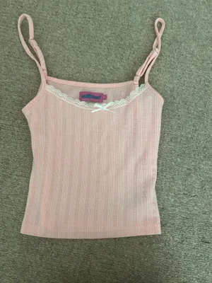 Edikted Light Pink Lacy Tank  thumbnail 2