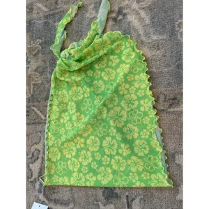 Kulani Kinis Mini Mesh Sarong - Lime Green Floral Cover-up Sarong Sz S NWT thumbnail 6