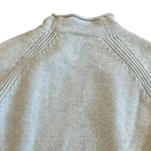 J. Crew Always Light Blue Merino Wool Pullover Sweater Mock Neck Cozy Sz Small thumbnail 8