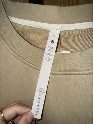 Lululemon Perfectly Oversized Crew sweatshirt in the color Trench. thumbnail 3