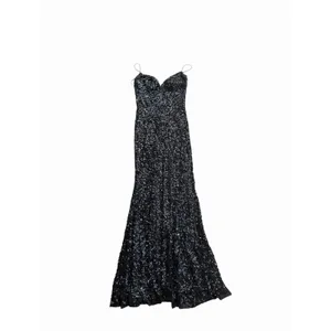 $498 Sherri Hill Black Sequin Mermaid Formal Gown Dress 4 Sweetheart Prom Hoco thumbnail 9