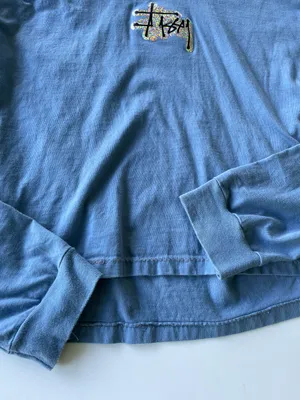 Stüssy Holographic Logo Hoodie Light Blue Size Large thumbnail 2
