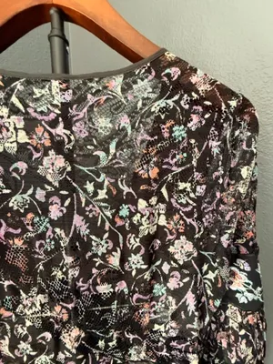 FREE PEOPLE Cherry Blossom Embroidered Lace Mini Dress Size 8 thumbnail 11