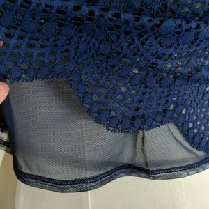 {Victoria's Secret} Navy Lace Top Size Large thumbnail 3