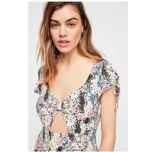 New free people‎ keyhole miss right floral dress small thumbnail 2