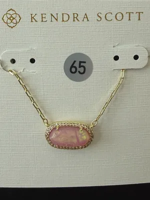 Kendra Scott | Pink Opal Elisa Pendant Necklace | #65 thumbnail 2