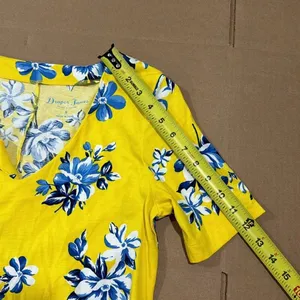 Draper James Summerall Hillsboro Floral Mini‎ Soft Dress Yellow Small thumbnail 13