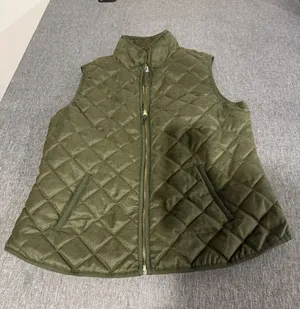 Old Navy Puffer Vest Womens Sz L Green Quilted Full Zip Pockets Outdoors Layer thumbnail 1