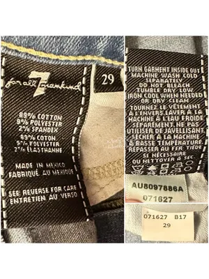 7 For All Mankind The Ankle Skinny Distressed Knee Holes Denim Jeans Size 29 thumbnail 6