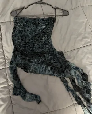 cheeta print tube top Green thumbnail 1