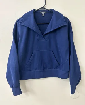 Beyond Yoga Street Smart Pullover After Dark Navy Sz XS thumbnail 1