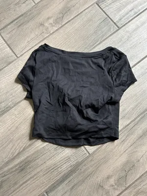 Cider Black Ruched Square Neck Crop Top thumbnail 4