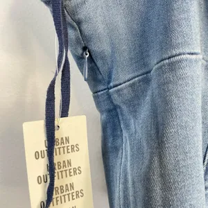 Urban Outfitters Nayda Denim Ruffle Lace up Stretch Mini Dress womens XS new thumbnail 11