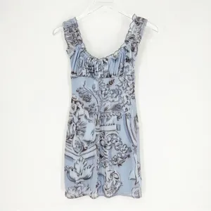 NWT Urban Outfitters Kimchi Blue Bianca Mesh Mini Dress Women's XS Blue Coquette thumbnail 3
