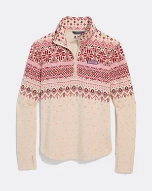 Vineyard Vines M Dreamcloth Fair Isle Shep Shirt Quarter Zip Pullover thumbnail 1