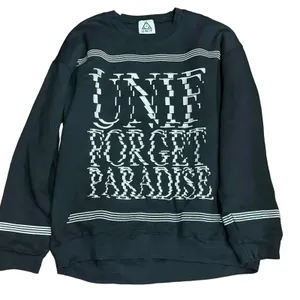 UNIF ‘Forget Paradise’ Pullover Crewneck Sweatshirt - Size Large - Black & White thumbnail 10