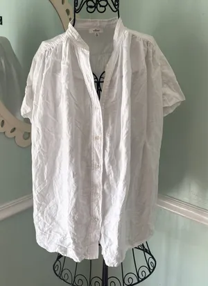 Wilfred Womens XXS White Bertillon Blouse Oversized‎ Rolled Cuff thumbnail 1
