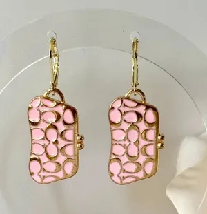 Pink Purse Earrings (772) 👛 thumbnail 1