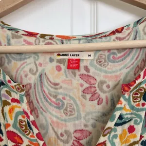 Marine Layer scarlett cotton multicolor dress thumbnail 6