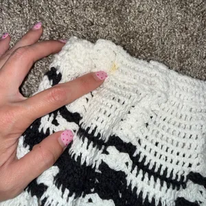 Free People Beach Crochet Set Women Medium Ivory Black Good Striped 2-Piece thumbnail 12