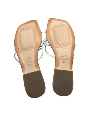 Jeffrey Campbell Womens Flat Sandals Strappy Slip On Leather White Size 6 thumbnail 5