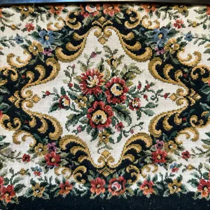 Vintage Needlepoint Clutch Black thumbnail 2