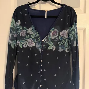 Free People Home Grown Mesh Cardi. thumbnail 1