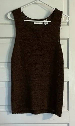 Vintage Chadwick’s Chocolate Brown Sweater Tank thumbnail 1