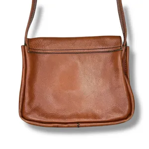 Vintage Genuine Leather Shoulder Bag Single Strap & Pockets‎ Made In Columbia thumbnail 5